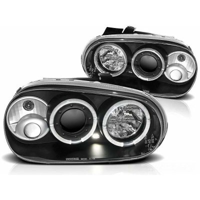 Přední světlomety, světla, lampy Volkswagen Golf 4, 1998-2003, Angel Eyes, černé black | Zboží Auto