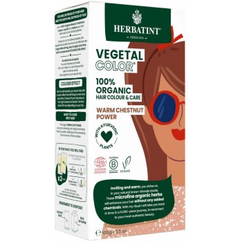 Herbatint Vegetal Color bio rostlinná barva na vlasy WARM CHESTNUT POWER světlý kaštan