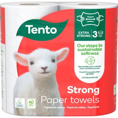 Tento Extra Strong kuchyňské utěrky 3-vrstvé 34 m 2 ks – Zboží Dáma