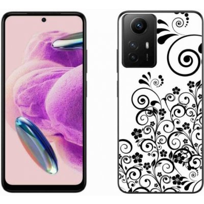 Pouzdro mmCase Gelové Xiaomi Redmi Note 12S - černobílé květinové vzory – Zbozi.Blesk.cz