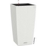 Lechuza Samozavlažovací květináč Cubico Cottage plastový 30x30x56 cm bílý – Hledejceny.cz