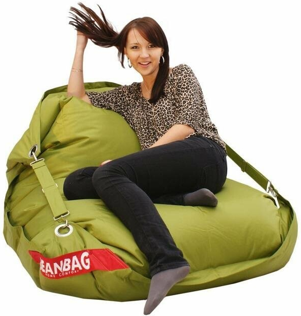 BB189x140-greenfrog Sedací pytel 189x140 comfort s popruhy green frog BeanBag