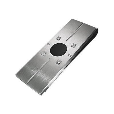 Spona na peníze Ocelová s černým kruhem uprostřed – Zboží Dáma