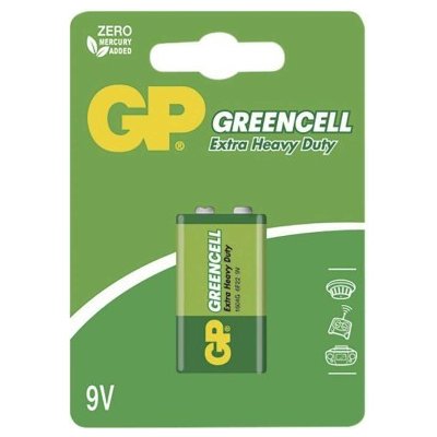 Zinková baterie GP Greencell 9V (6F22)