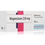 Generica Magnesium 250mg doplněk stravy pro podporu snížení míry únavy a vyčerpání 30 ks – Hledejceny.cz