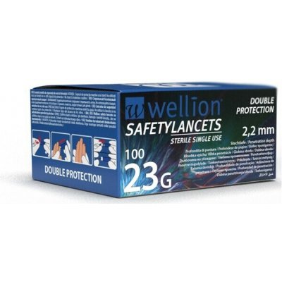 WELLION SAFETY LANCETS 23G JEDNORÁZOVÉ BEZPEČNOSTNÍ LANCETY 23G, 100KS – Hledejceny.cz