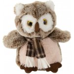 Malá plyšová sovička se šálou hnědá/béžová – 16*12,5*18 cm - J-Line by Jolipa – Hledejceny.cz