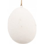 Bílé antik plechové závěsné vajíčko s kytičkama I 10*2*8 cm – Hledejceny.cz