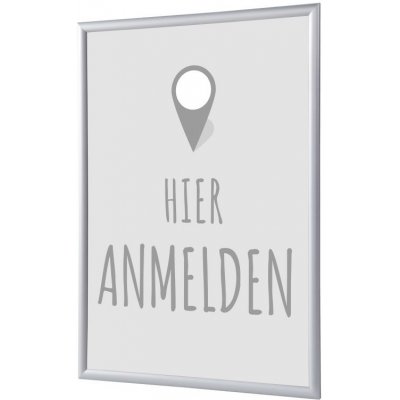 Jansen Display Set klaprámu A4, Přihlášení, šedý, německy, 241 x 328 mm – Hledejceny.cz