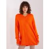 Dámský svetr a pulovr BASIC dlouhý teplý svetr ba sk 0341 1.38x orange