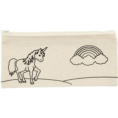 Creative Pouzdro na tužky motiv JEDNOROŽEC textil 21 x 9 cm – Zboží Dáma
