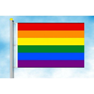 LIBEA, s.r.o. Vlajka LGBT Rozměr: 150×225 cm, Uchycení: Karabiny na stožár – Hledejceny.cz