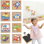 Viga Dřevěné magnetické puzzle dopravní prostředky – Zbozi.Blesk.cz