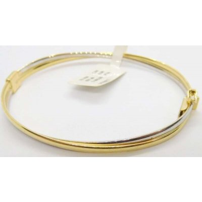 Klenoty Budín Luxusní mohutný pevný zlatý náramek bílé a žluté JMG0252WGB18 – Sleviste.cz