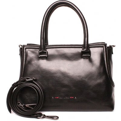 Gianni Conti dámská luxusní kožená kabelka do ruky 256 černá – Zboží Mobilmania
