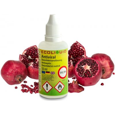Ecoliquid Antiviral dezinfekce na ruce sprej granátové jablko 50 ml