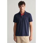 Gant polokošile REG CONTRAST Pique SS RUGGER modrá – Zboží Dáma