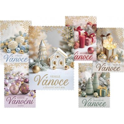 Pohlednice vánoční 183 E výsek+UV+glitr – Sleviste.cz