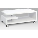 Autronic AHG-618 WT 115x60x45 MDF bílý vysoký lesk, chrom, kolečka – Zboží Mobilmania