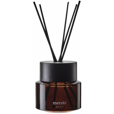 Meraki Aroma difuzér Dark Wood 100 ml hnědá barva sklo – Zboží Dáma