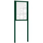 PROCITY Venkovní vitrína Classique, 9 x A4, včetně sloupků, zelená | Zboží Auto