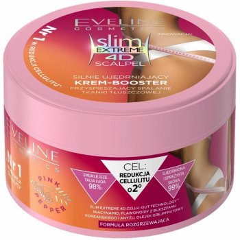 Eveline Cosmetics Slim Extreme 4D Silně zpevňující krém-booster pro spalování tuku a redukci celulitidy 200 ml