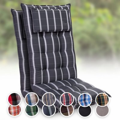 Blumfeldt Sylt, čalouněná podložka, podložka na židli, podložka na výše polohovací křeslo, polštář, polyester, 50 × 120 × 9 cm, 2x podložka (CPT10_10221529-2_)
