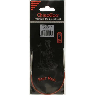 ChiaoGoo Knit Red ergonomické fixní kruhové jehlice 23 Cm 3,5mm – Sleviste.cz