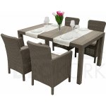 DEOKORK Zahradní ratanová sestava DANTE 1+4 (cappuccino) – Sleviste.cz