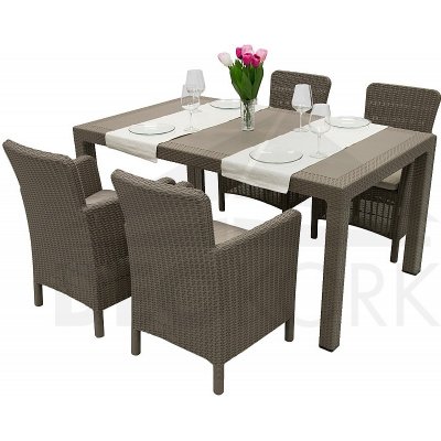 DEOKORK Zahradní ratanová sestava DANTE 1+4 (cappuccino) – Sleviste.cz