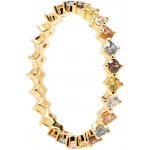 PDPaola něžný pozlacený prsten se zirkony Sage Gold AN01 209 – Zboží Mobilmania