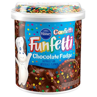 Pillsbury Funfetti čokoládová poleva s cukrovým zdobením 442 g – Zboží Dáma