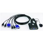 Aten CS-22U Datový přepínač 2-port KVM USB mini, 1m kabely, DO – Zboží Živě