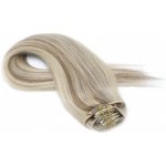 Clip-in vlasy 61cm platinová blond/světle hnědá – Sleviste.cz