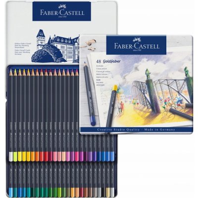 Faber-Castell 114748 Goldfaber plechová krabička 48 ks – Zbozi.Blesk.cz