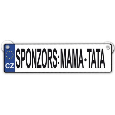 Nekupto Originální SPZ cedulka Sponzors: M.A.M.A – Zbozi.Blesk.cz