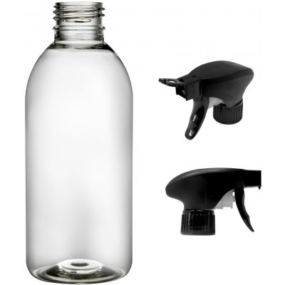 Tera plastová lahvička čirá s černým pistolovým rozprašovačem 250 ml – Zboží Mobilmania