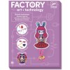 Výtvarné a kreativní sada Djeco Factory art + technology Svítící brož králičí slečna