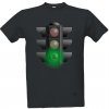 Pánské Tričko Tričko s potiskem Bitcoin má zelenou pánské tmavě šedá