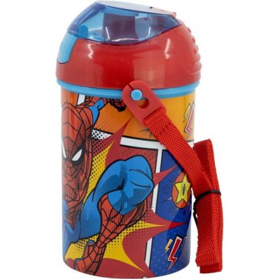 STOR Láhev na pití Spiderman Midnight Pop up 450 ml