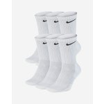 Vysoké bavlněné ponožky Nike EVERYDAY CUSHIONED CREW (6 PAIRS) bílé SX7666-100 - XL – Zboží Mobilmania