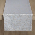 Veba Ubrus CARLO Ornament obálkový lem šedá 40x120 cm