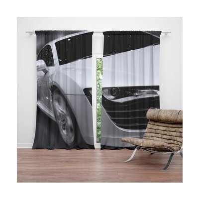 Sablio Závěs Bílý sporťák: 2ks 140x250cm – Hledejceny.cz