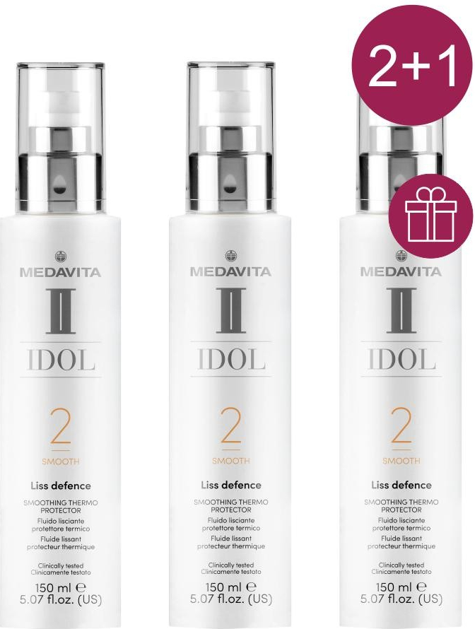 Akce 2+1 Medavita IDOL LISS DEFENCE Termo-ochranný uhlazující fluid 150ml