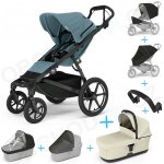 Thule Set 7v1 Urban Glide 4-wheel Mid blue 2024 + pláštěnka + ochranná síť + madlo + korba Mid blue + pláštěnka + ochranná síť na korbu – Zboží Dáma