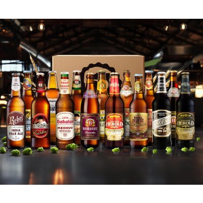 Domácí pivotéka Dárkový ochutnávkový balík 15 parádních speciálních piv 11°-21° 15 x 0,5 l (set) – Zboží Dáma