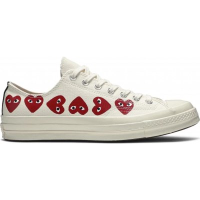 Converse Chuck Taylor All-Star 70 Ox Comme des Garcons play multi-heart white – Zboží Mobilmania