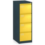 Rauman Kovová kartotéka A4 4 zásuvky žlutá ral 1023 – Zboží Dáma