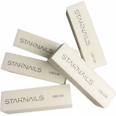 Starnails Premium Brusný blok na nehty středně hrubý 100/100 5 ks – Zboží Mobilmania