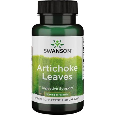 Swanson Artichoke Leaves, Listy artyčoku, 500 mg, 60 kapslí